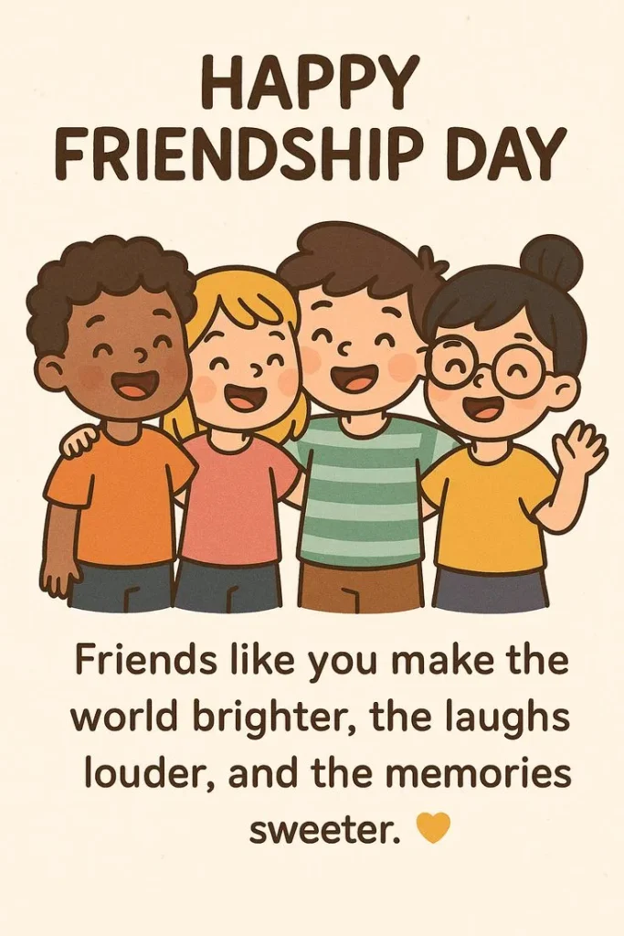 Friendship Day quotes image with heart touching lines about true friendship